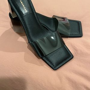 Good American Square Toe Block Mule size 11.5